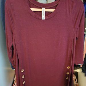 Burgundy Dress Top